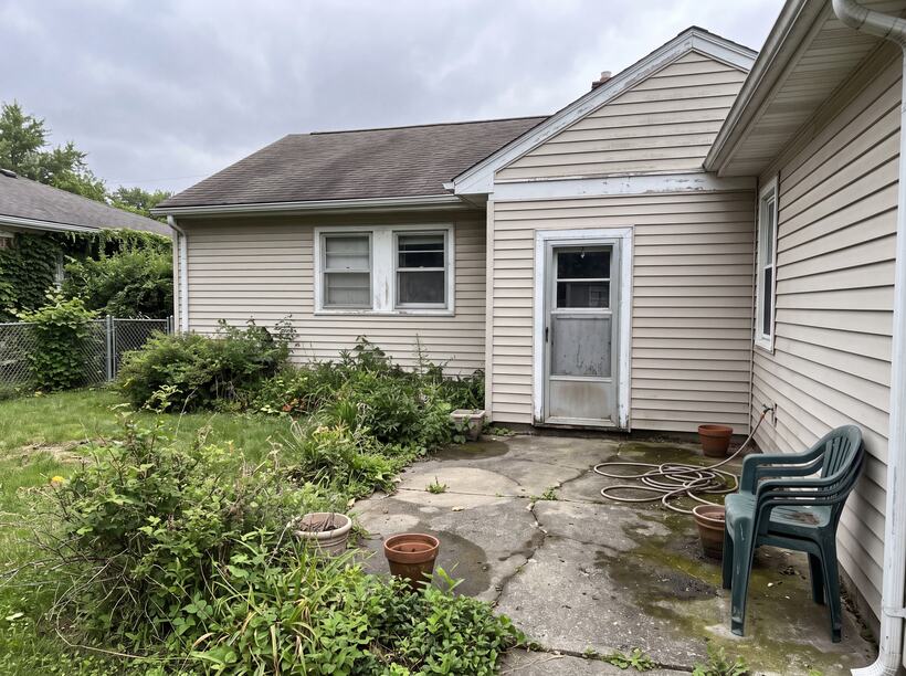 The rear of the house before work started.
