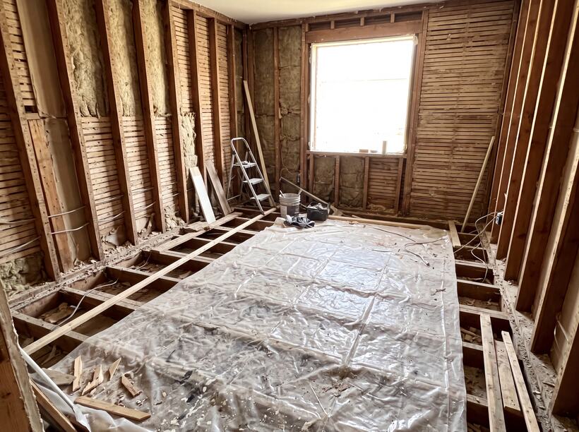 Stripped back, structure exposed and reworked.